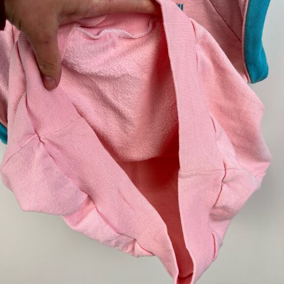 Vintage 80s San Francisco Short Sleeve Pink Sweatshirt Medium USA - Picture 4 of 9